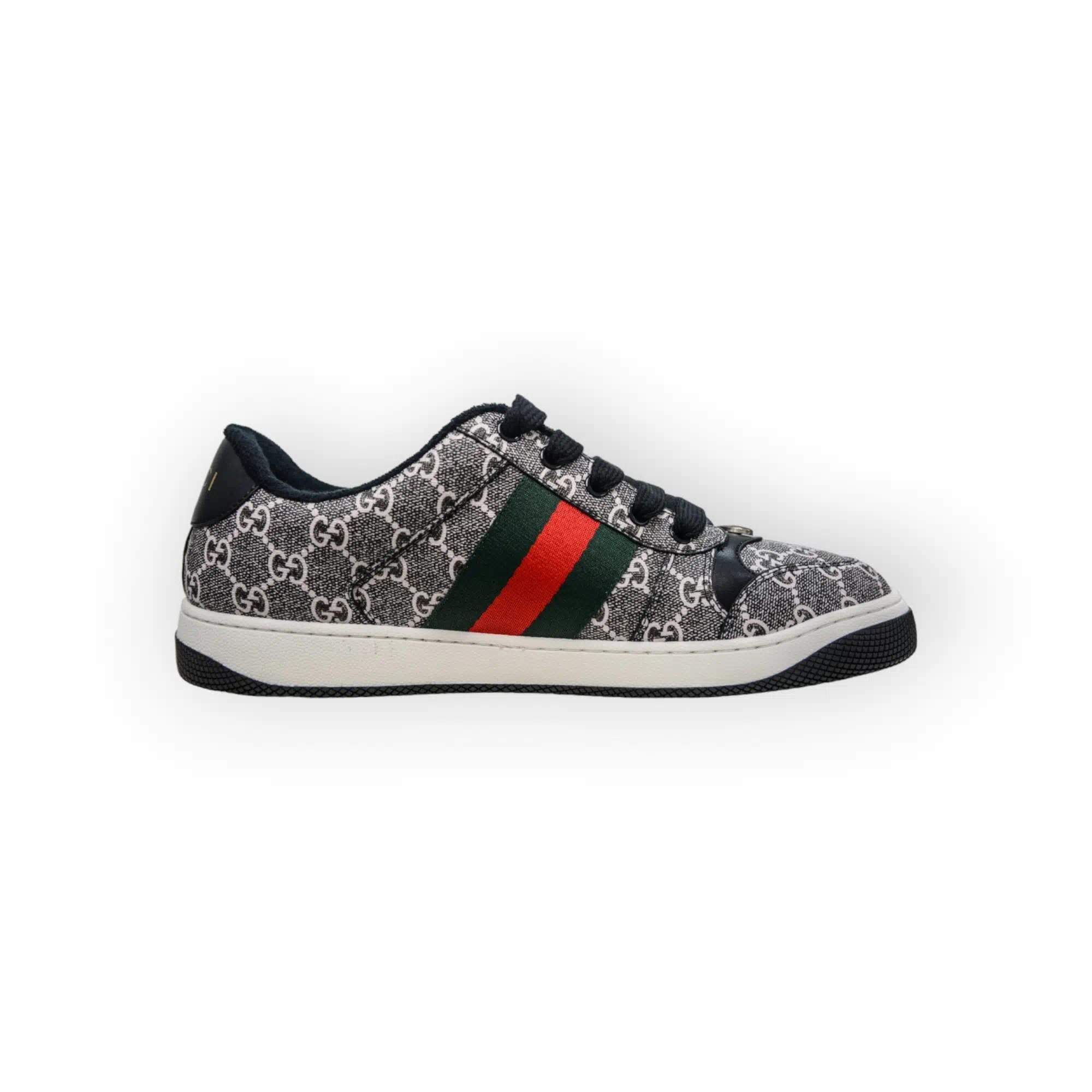 Gucci Screener Sneaker Black and Grey GG Supreme Canvas、mysite、Cacoeks