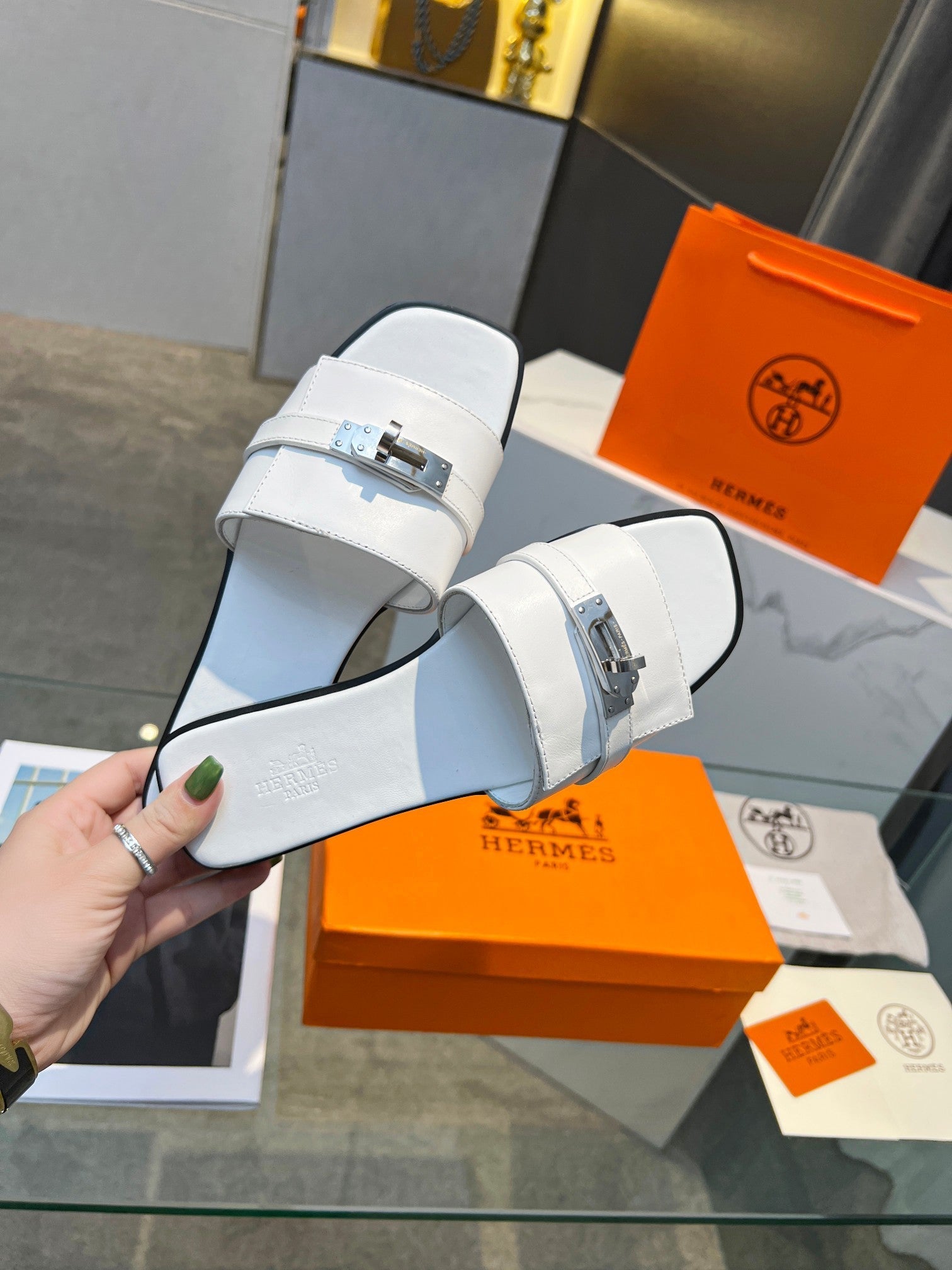 Giulia Sandal White Calfskin、mysite、Cacoeks