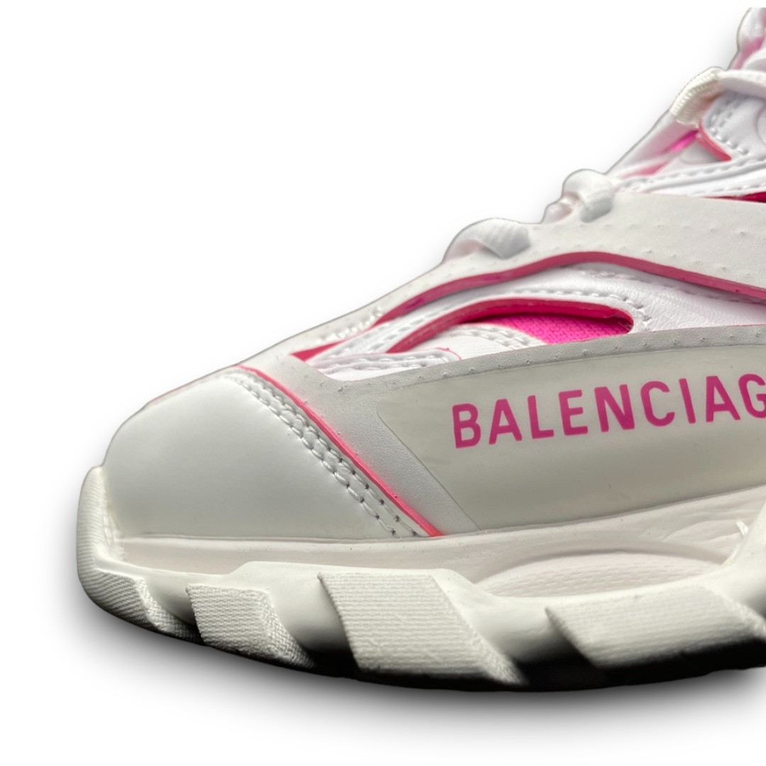 Balenciaga Track Sock Sneaker in White Neon Pink、mysite、Cacoeks
