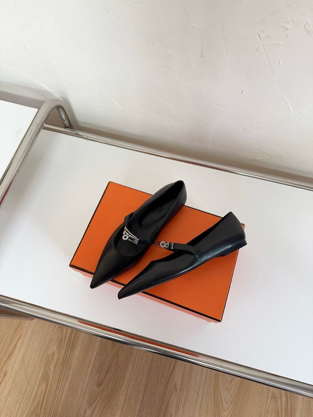 KIARA FLAT PUMP IN BLACK CALFSKIN、mysite、Cacoeks