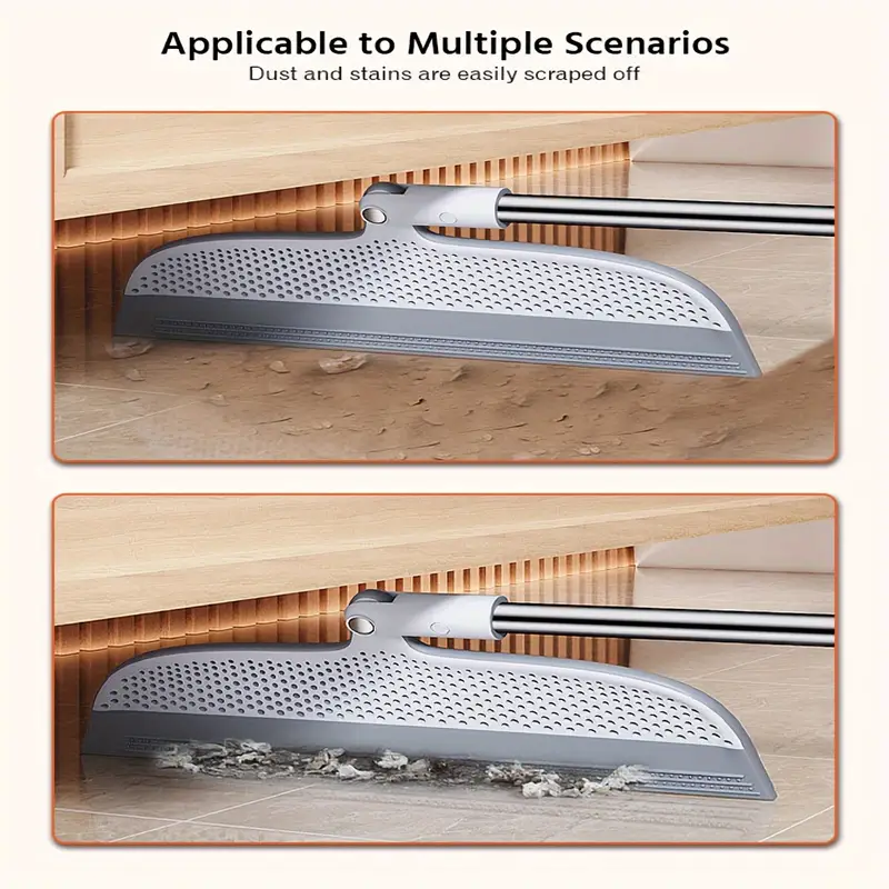2pc silicone broom for pet hair multi purpose magic silicone squeegee for glass wall floor furniture carpet durable plastic build for home car and commercial use details 3