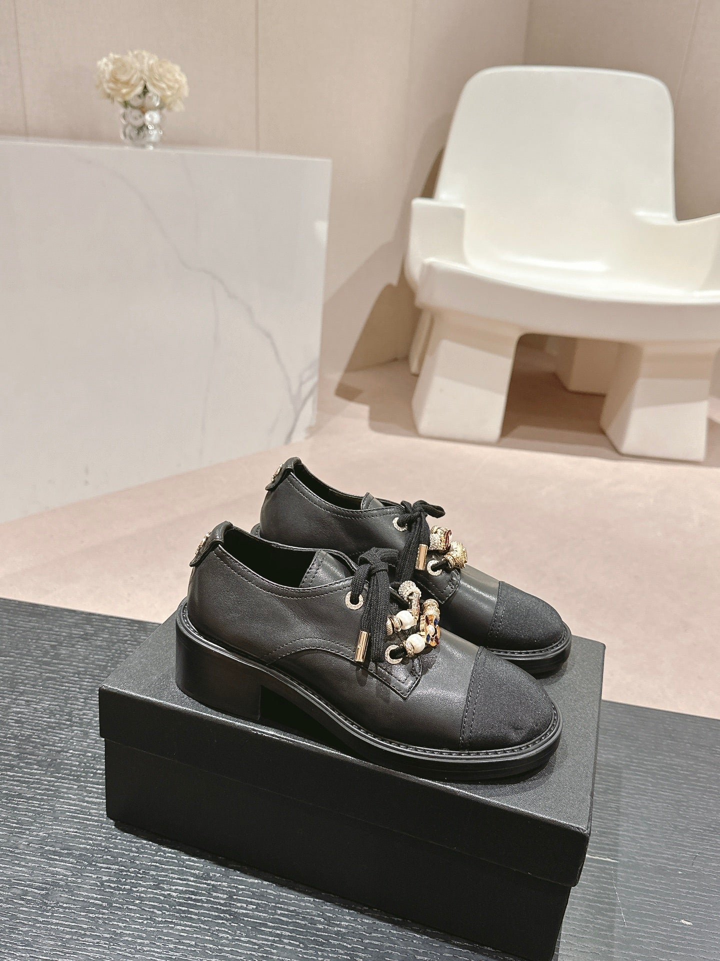OXFORD SHOES BLACK SHEEPSKIN、mysite、Cacoeks