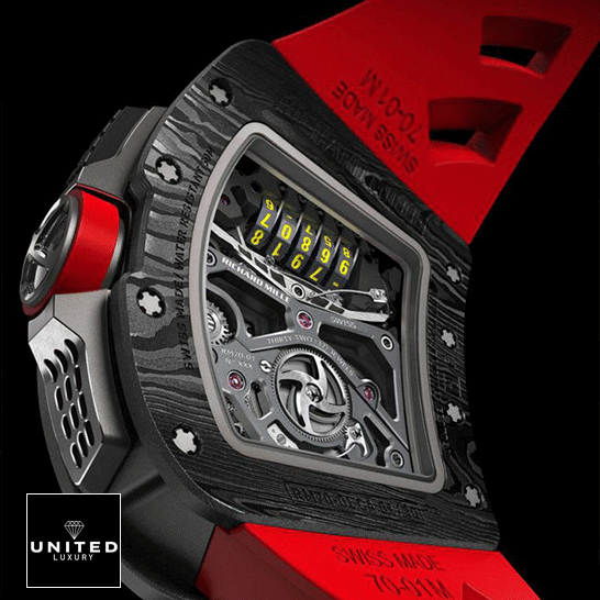 Richard Mille RM70-01 Carbon Black Case Replica upside view