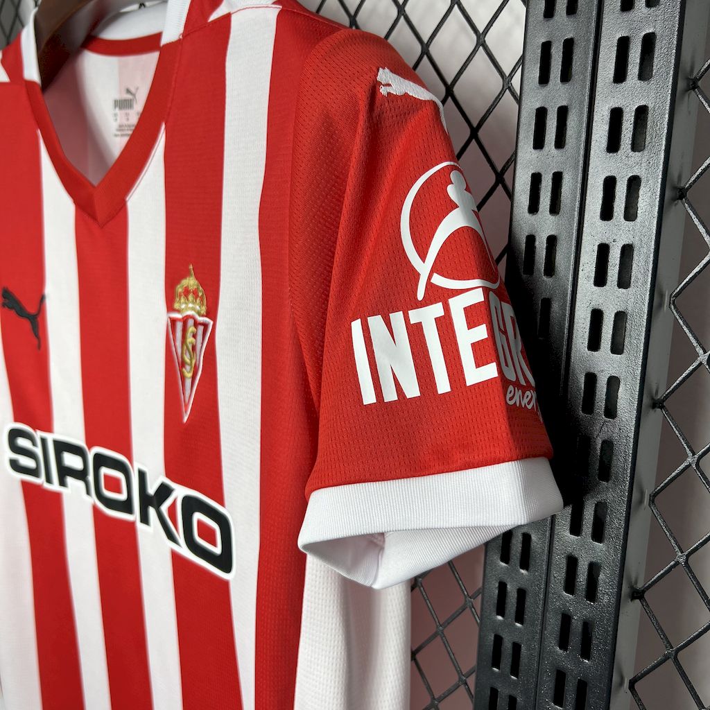 Higojerseys-Sporting de Gijon 24-25 Home Stadium Jersey - Fans Version