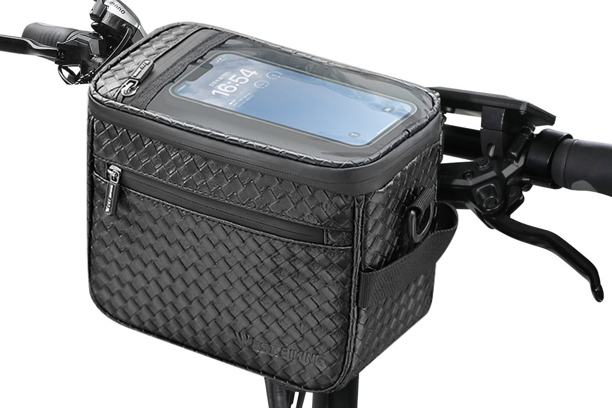 Electric Bike Handlebar Bag Bicycle Front Bag Storage Bag with Shoulder Strap、mySite、bearsvspackers