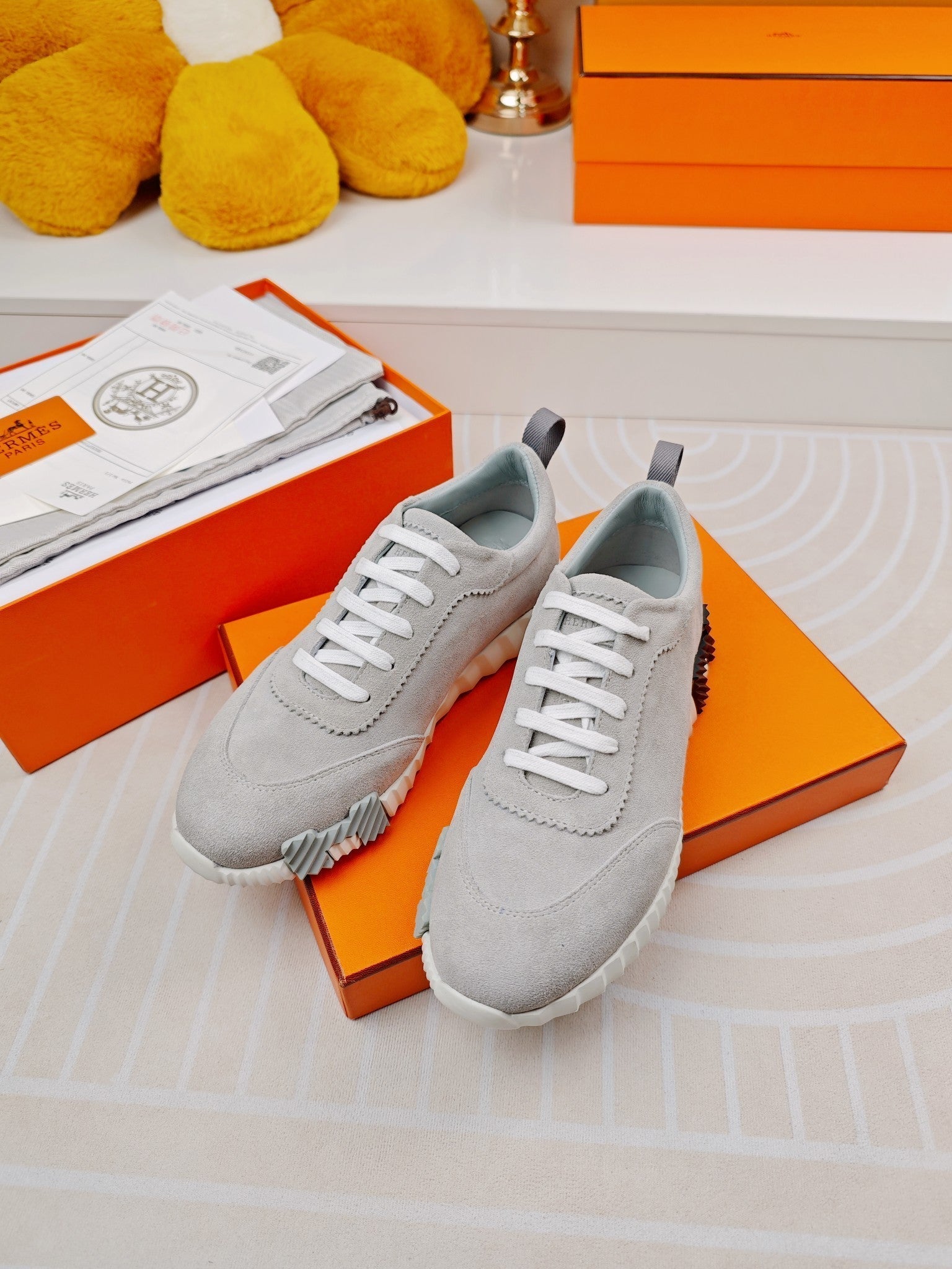 BOUNCING SNEAKERS GRAY CALFSKIN、mysite、Cacoeks