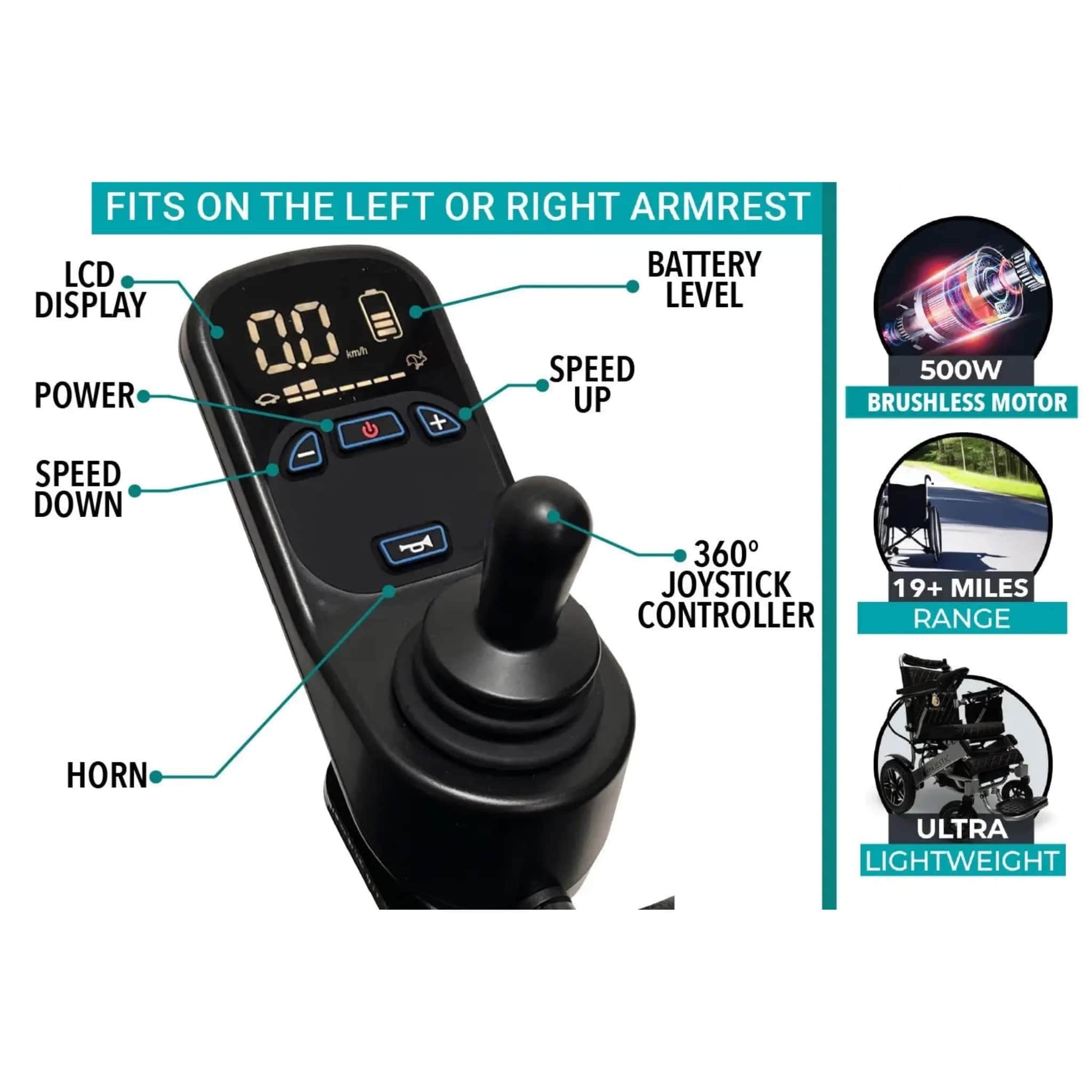 Ultra lightweight Electric Wheelchair ComfyGO X-7
