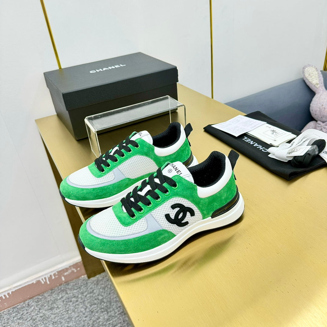 CLASSIC TRAINER IN GREEN MIX WHITE MERCERIZED VELVET、mysite、Cacoeks