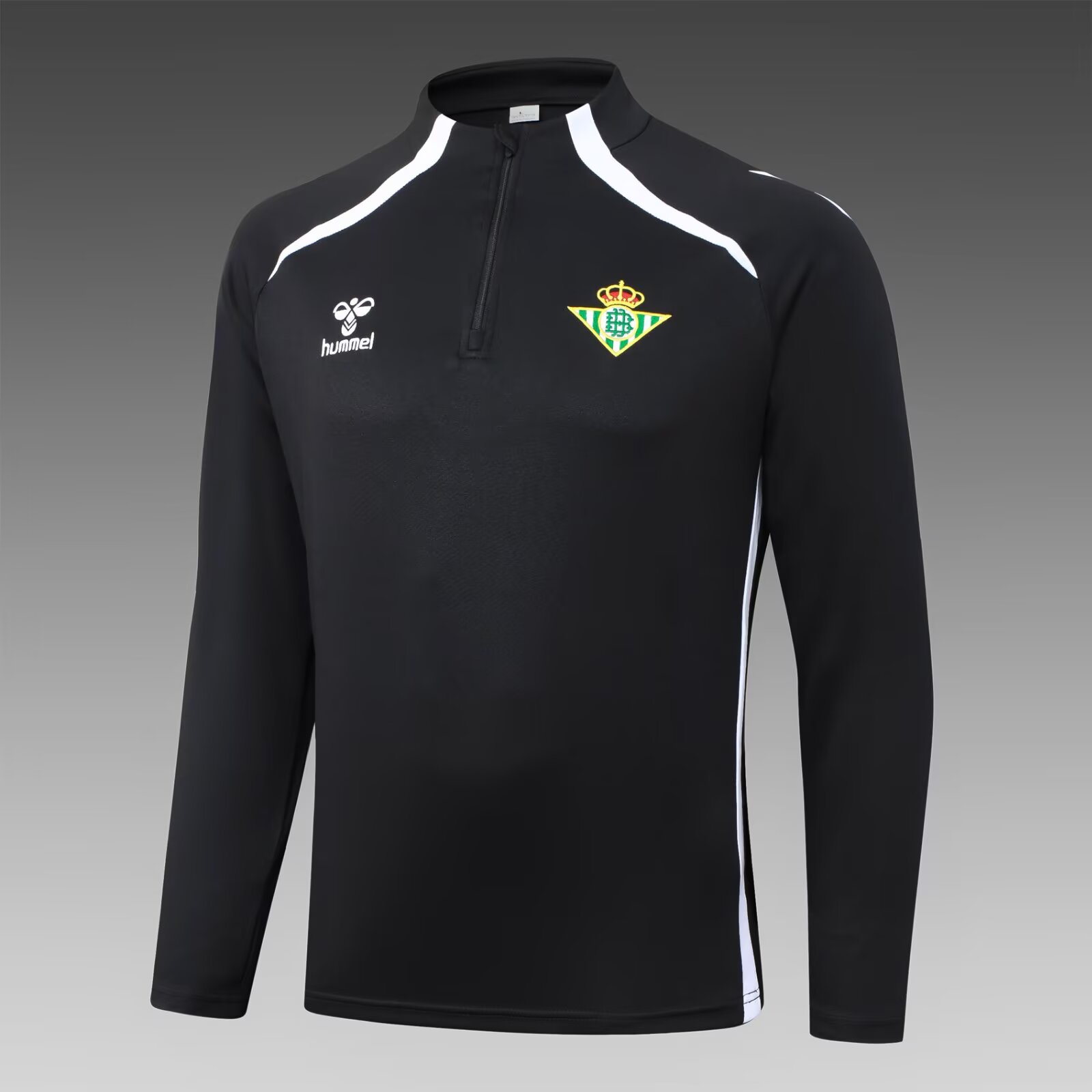 2025/2026 Real Betis Half-Pull Training Suit Black Football Shirt 1:1 Thai Quality Set:football jersey mysite: unitedjerseyfootball 邓江浪:football