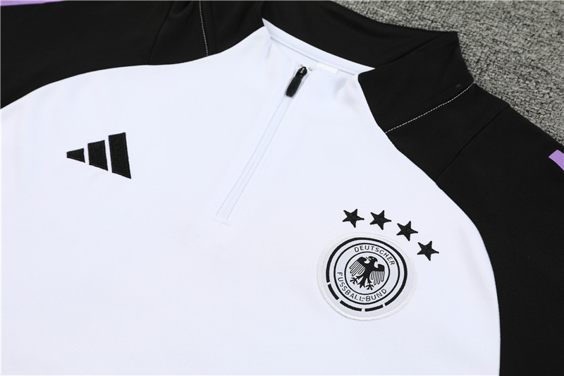 Higojerseys-Germany 2024 Long Sleeve Training Set - White With Black