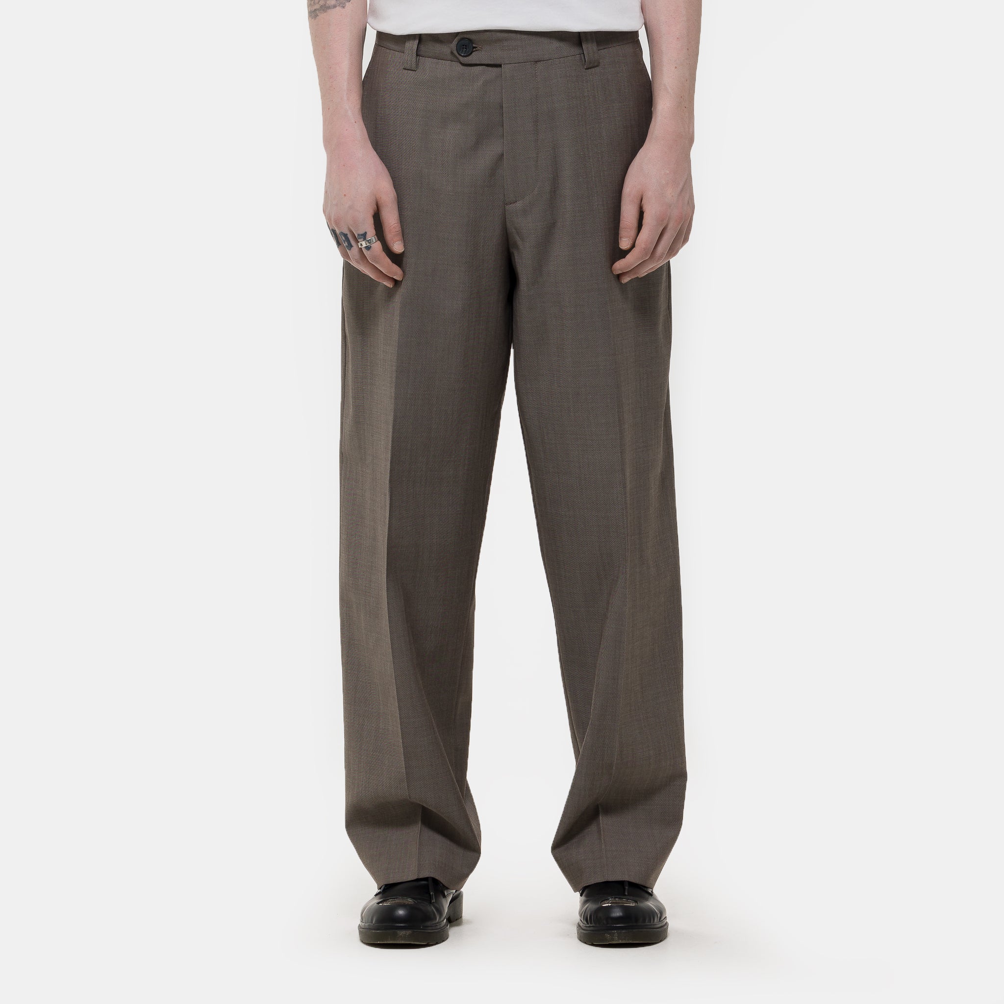 Study Trouser in Taupe Wool