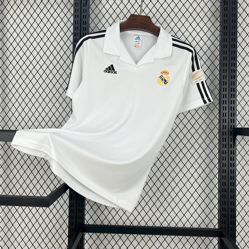 Higojerseys-Retro Real Madrid 2001-02 European Home Jersey