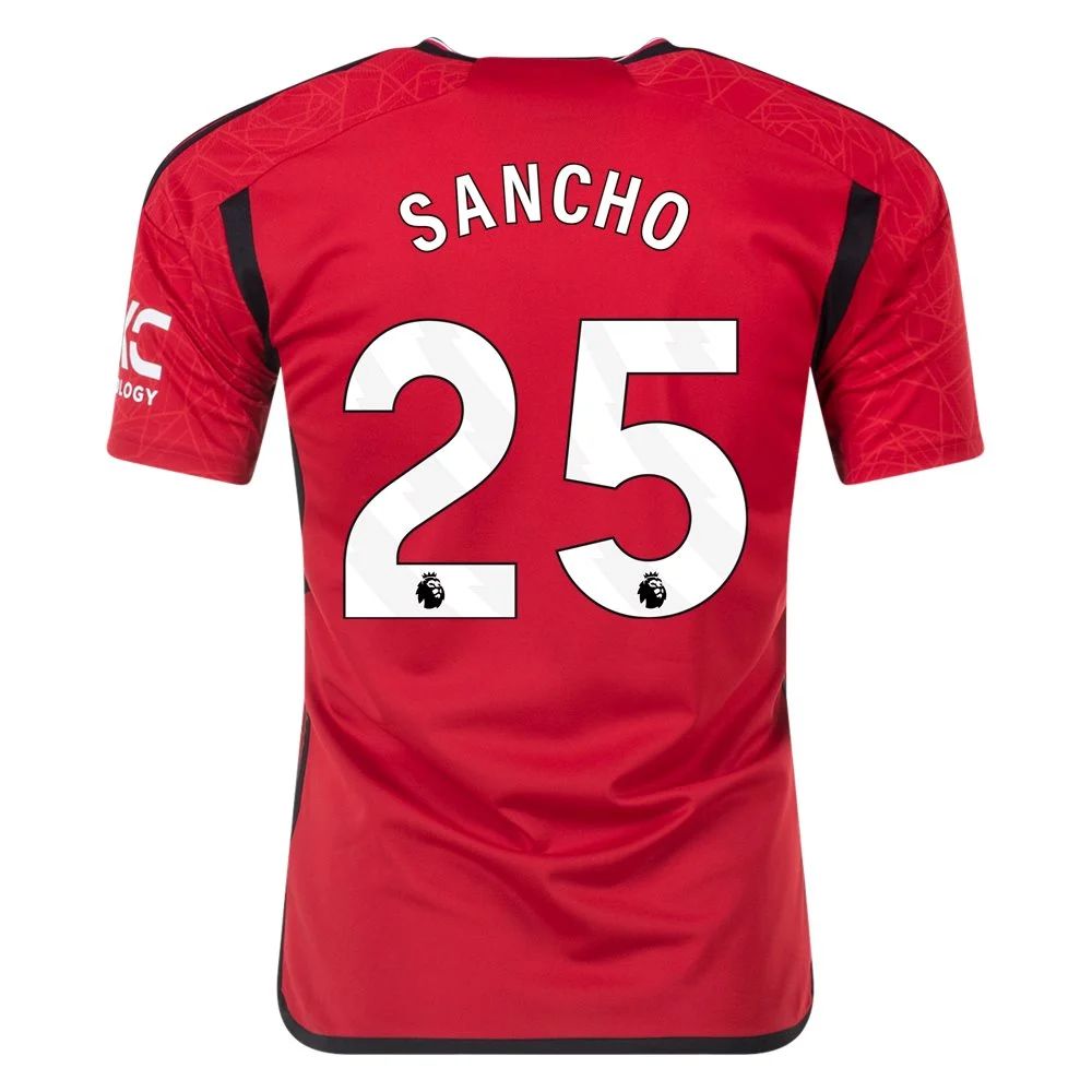 23/24 Manchester United #25 Jadon Sancho Home Jersey-mysite Custom Football Kit- Nextkits