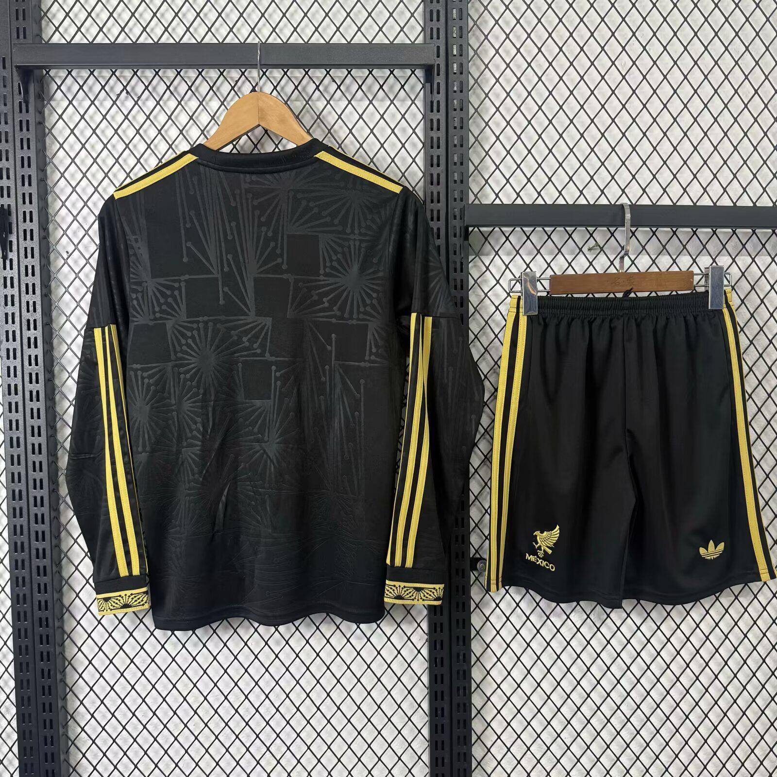 UltraTrikot-Mexico 2025 Gold Cup Black Long Sleeve Kids Kit