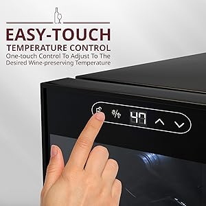 Schmecke wine cooler easy touch control