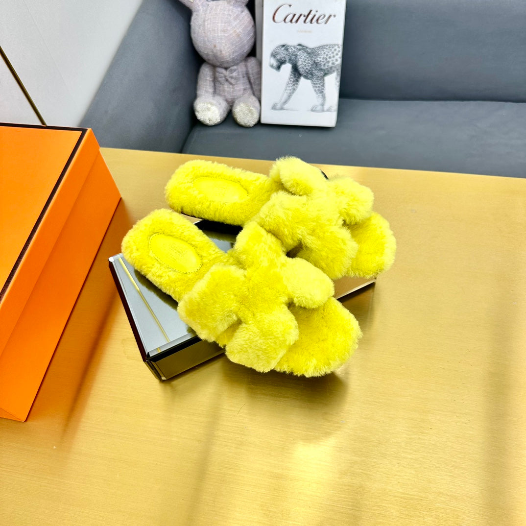 0RAN SHEARLING SANDALS SUNSHINE YELLOW、mysite、Cacoeks