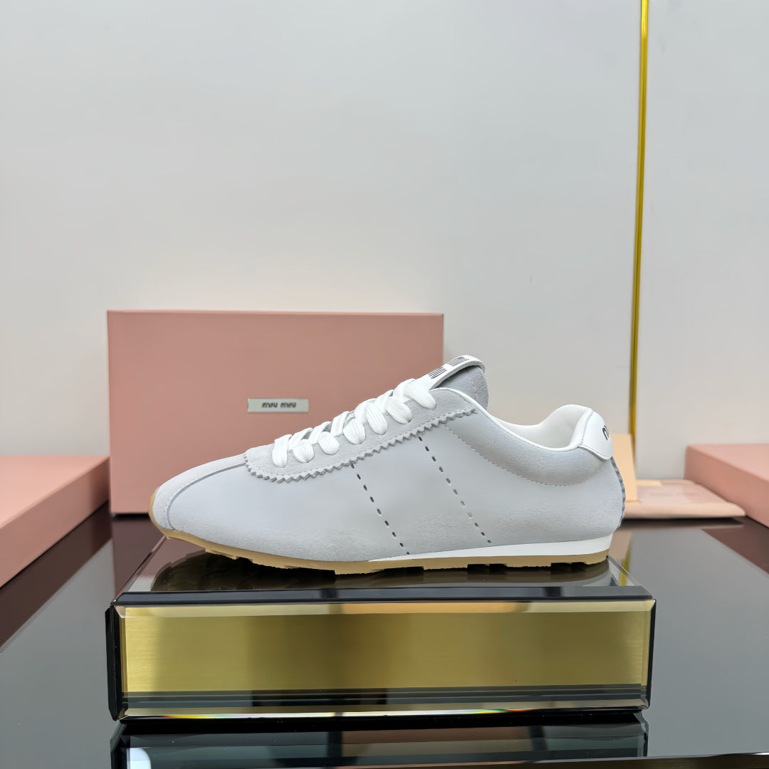 PLUME NAPPA SNEAKERS IN LIGHT GREY CALFSKIN、mysite、Cacoeks