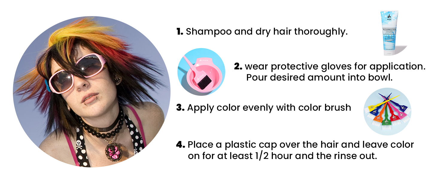 ARCTIC FOX Vegan and Cruelty-Free Semi-Permanent Hair Color Dye (8 Fl Oz, SUNSET ORANGE)