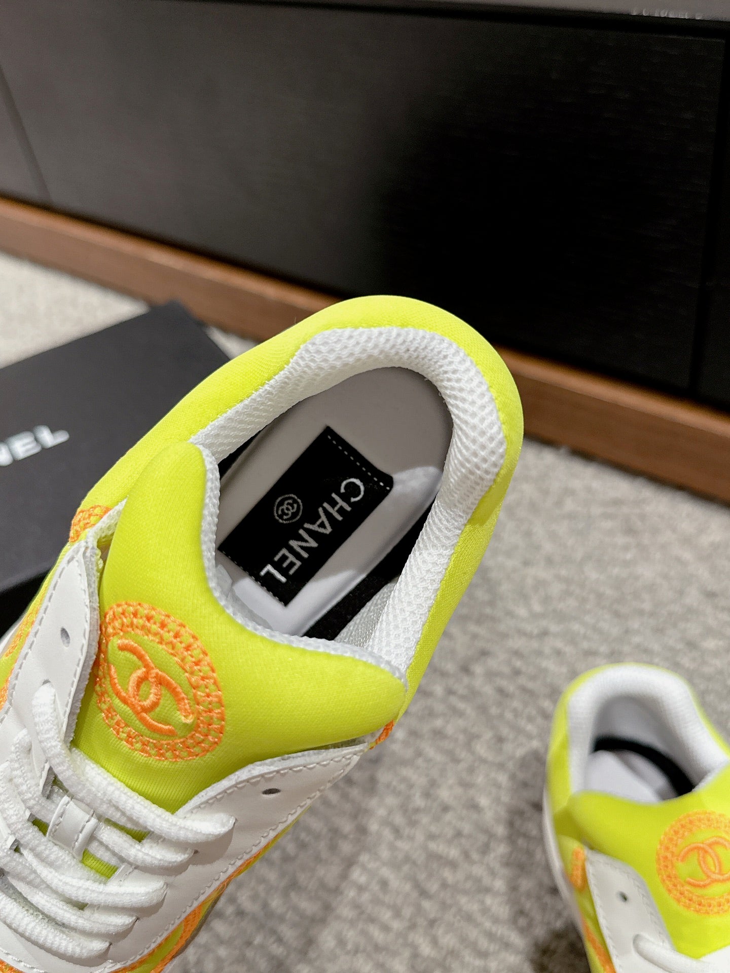 CLASSIC TRAINER IN YELLOW MIX WHITE FABRIC、mysite、Cacoeks