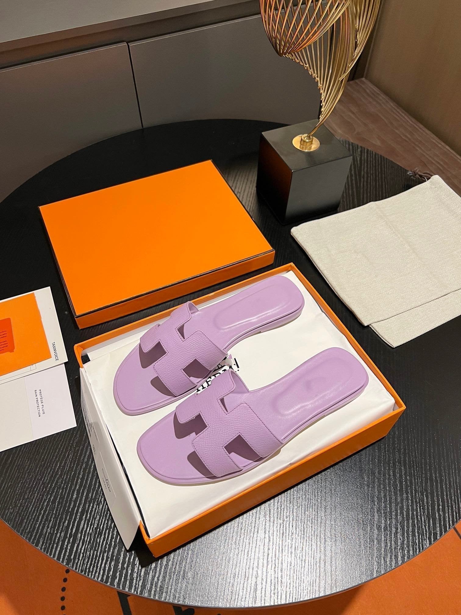 0RAN SANDAL Leather Lavender、mysite、Cacoeks