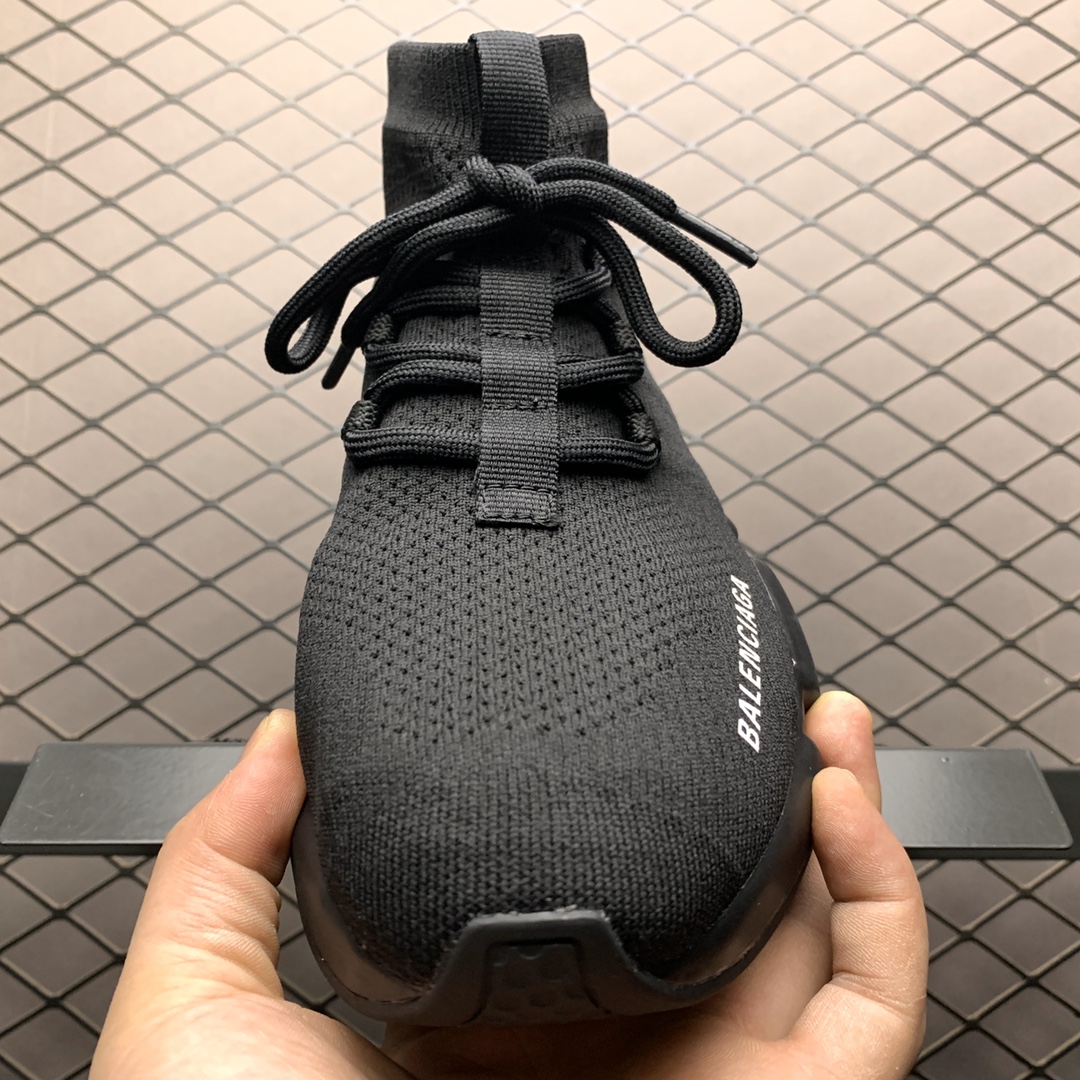 Balenciaga Speed Lace-Up Trainer in Black、mysite、Cacoeks