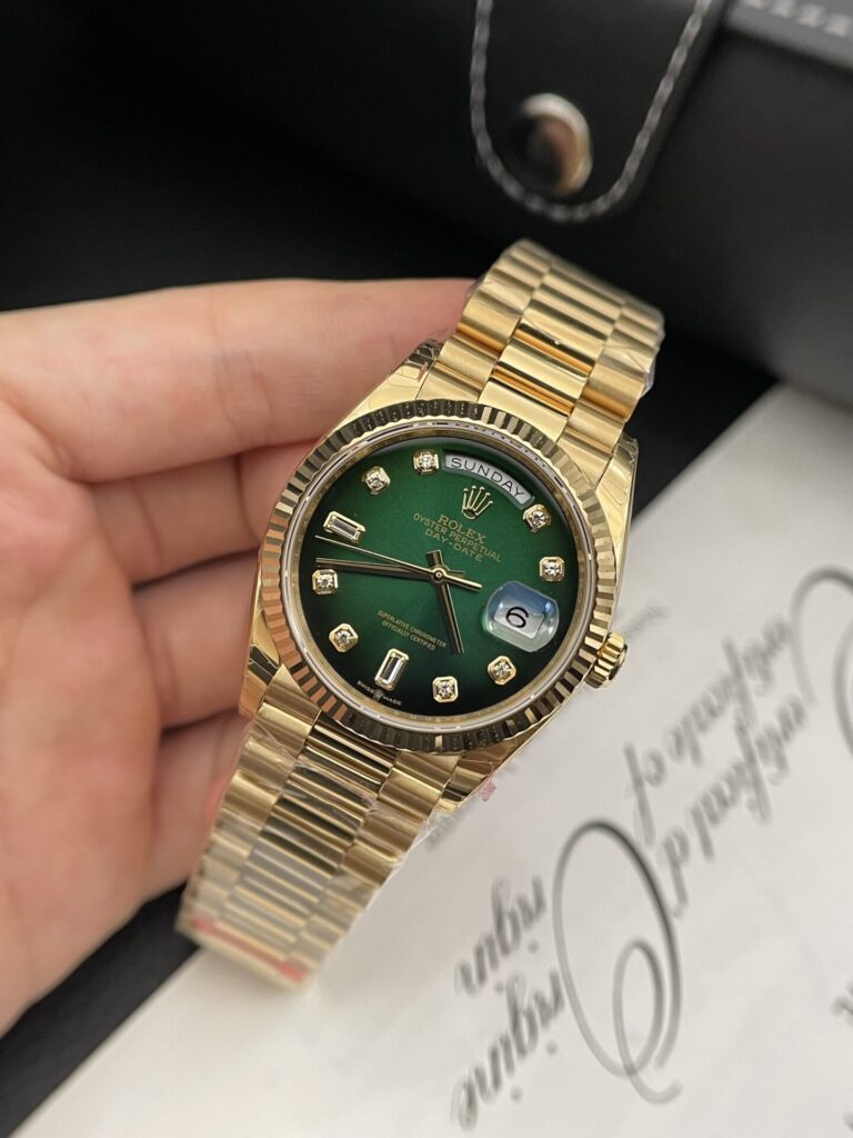 Đồng Hồ Rolex Day-Date Super Fake 11 Mặt Xanh Lá EW 36mm (1)
