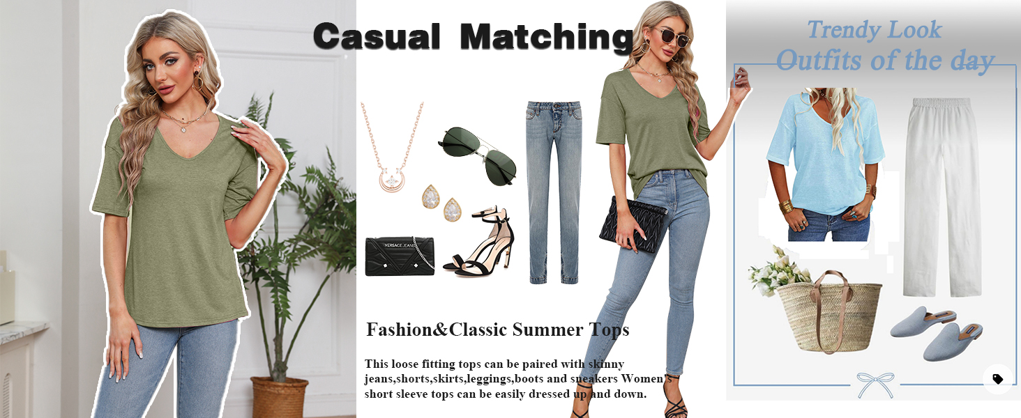 womens v neck t shirts