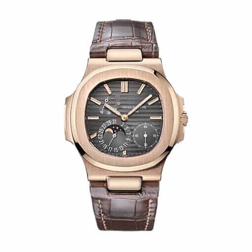 Patek Philippe Nautilus Gold Leather Replica-fasswatch
