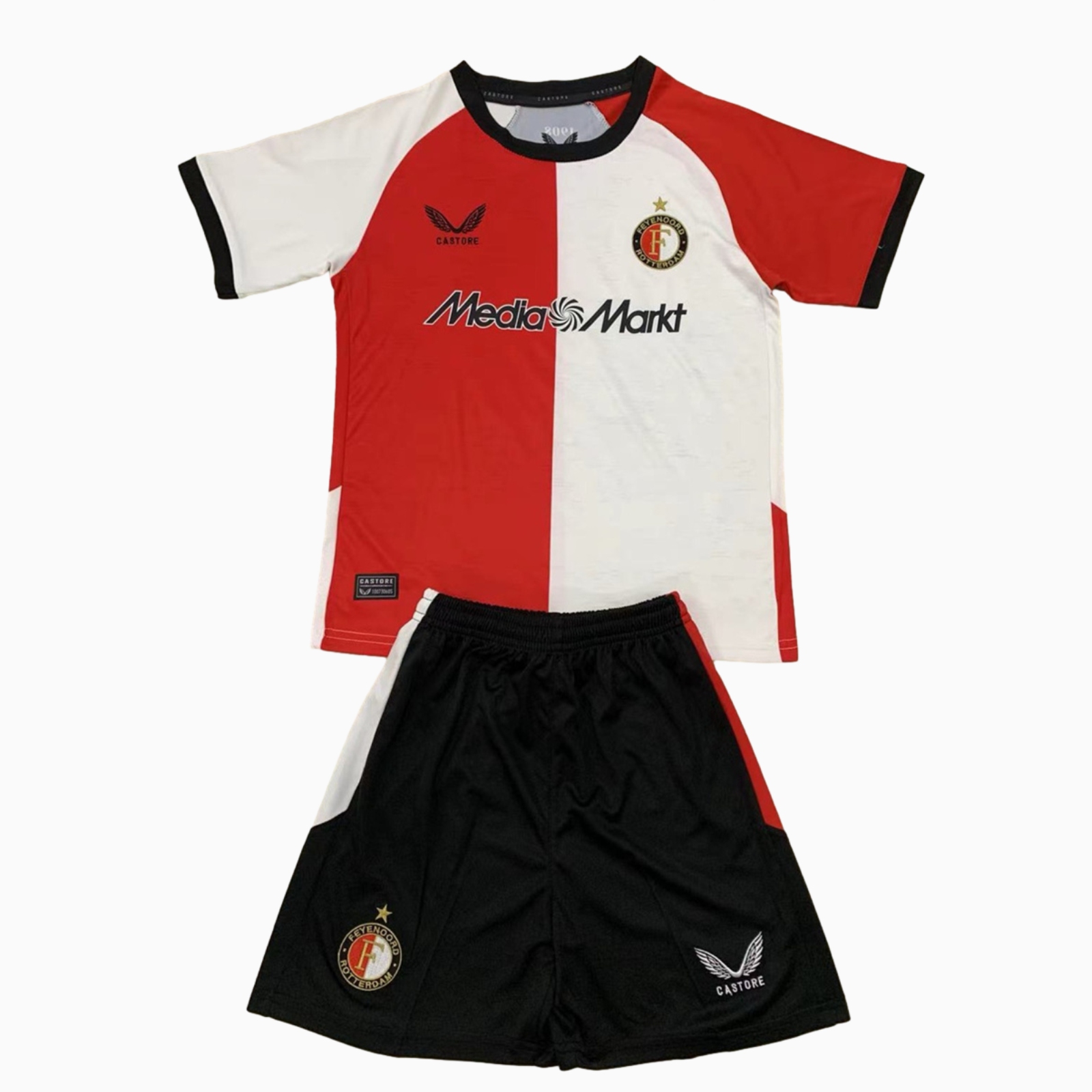 Higojerseys-Feyenoord 24-25 Home Men's Adult Jersey Set - Fans Version