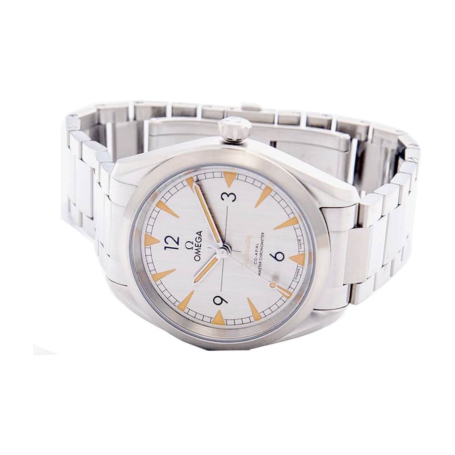 omega railmaster co axial master steel 220 10 40 20 06 001 grey dial 1