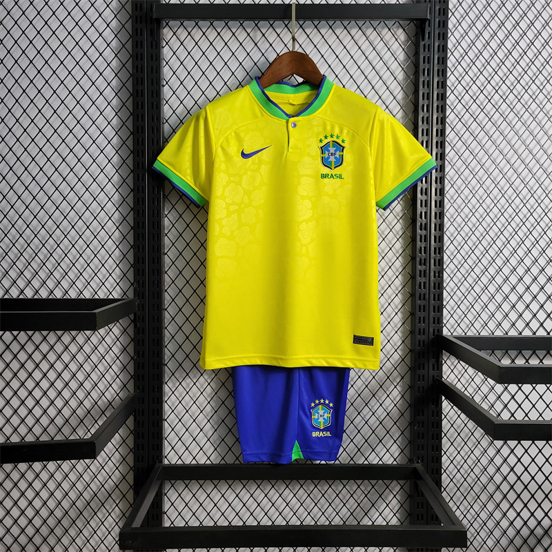 World Cup 2022 Brazil 22-23 Home Kids Kit:football jersey mysite: unitedjerseyfootball 邓江浪:football