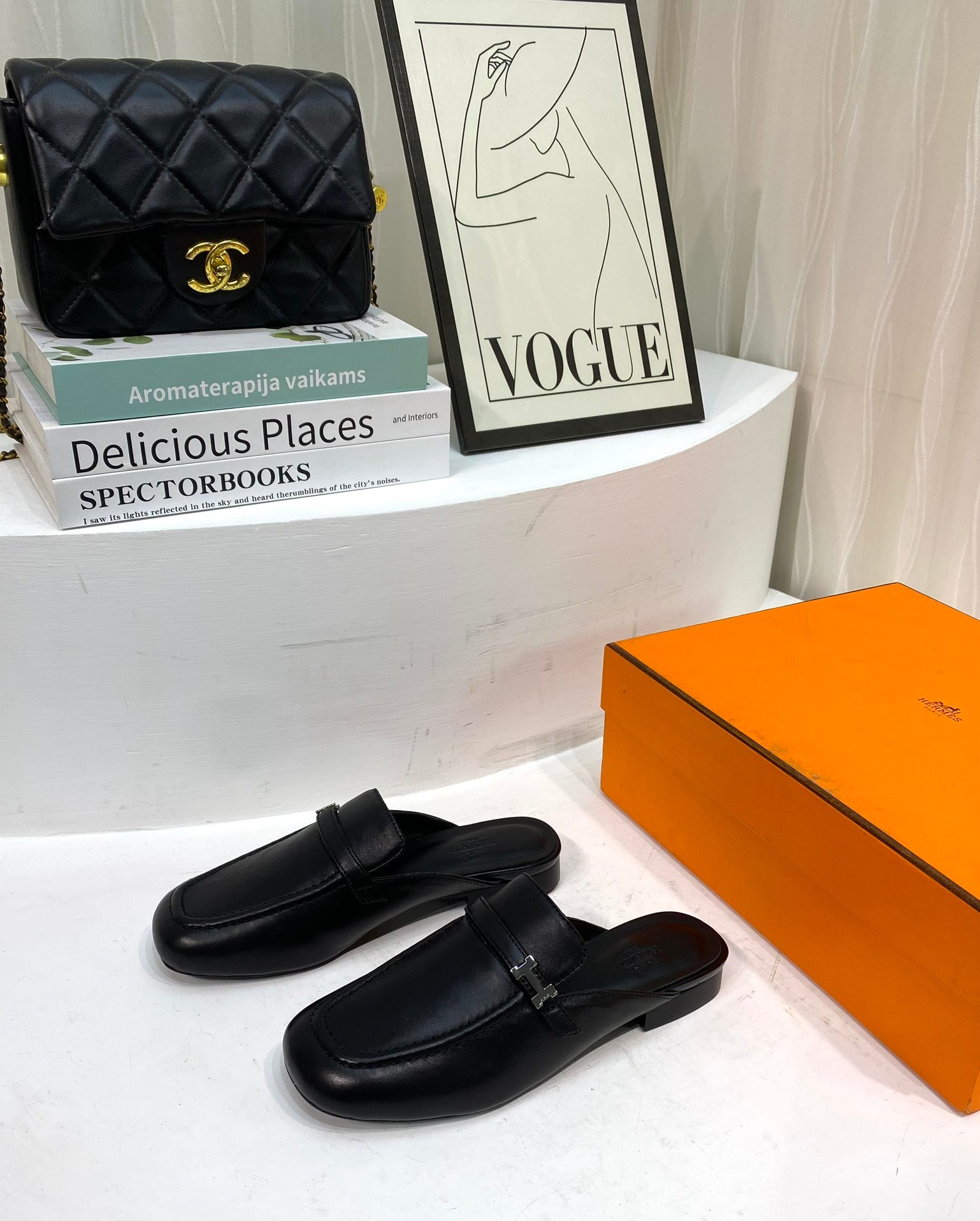 IENA MULE BLACK CALFSKIN、mysite、Cacoeks