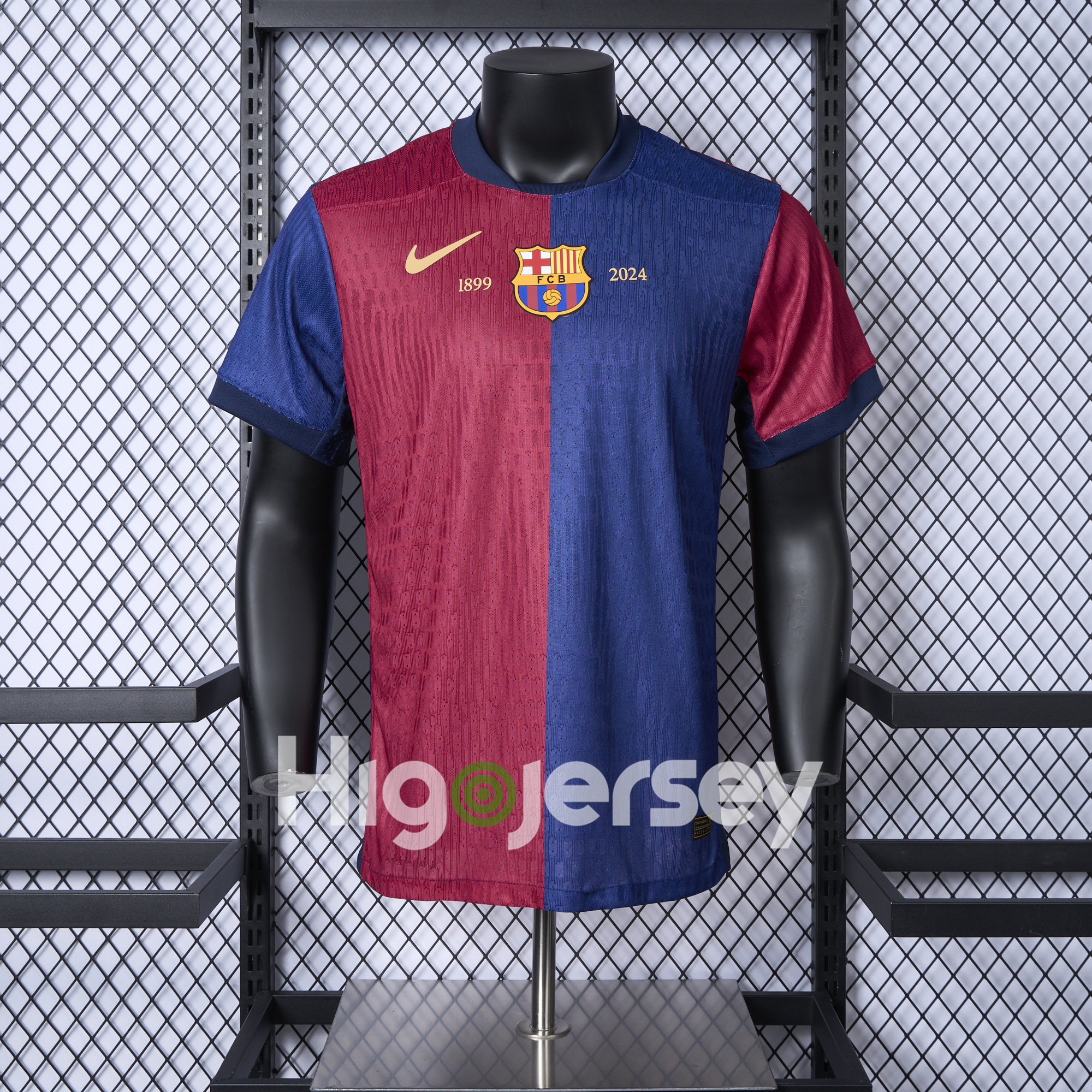 Higojerseys-Barcelona 24-25 Home Unsponsored Anniversary Jersey - Player Version