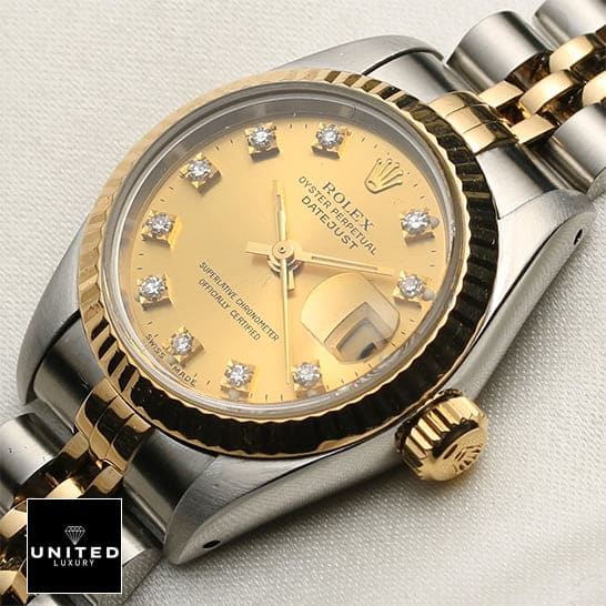 Rolex Datejust Yellow Gold Steel Diamond Dial 69173 "Jubilee" High-End Replica 1:1 rolex 69173 diamond replica23