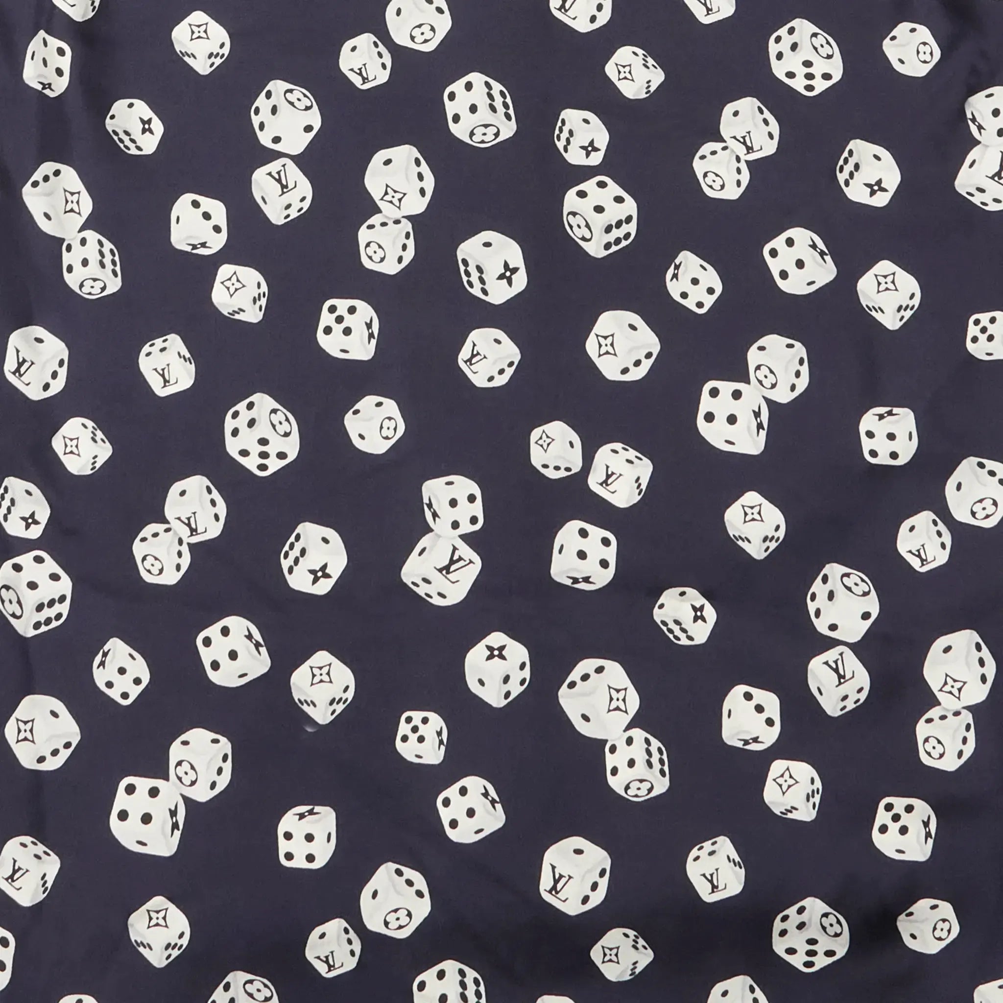 Louis Vuitton Dice Print Navy Silk Shirt、mysite、Cacoeks