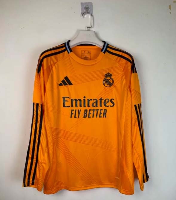 24/25 Long Sleeve Real Madrid Away Football Shirt-mysite Custom Football Kit- Nextkits