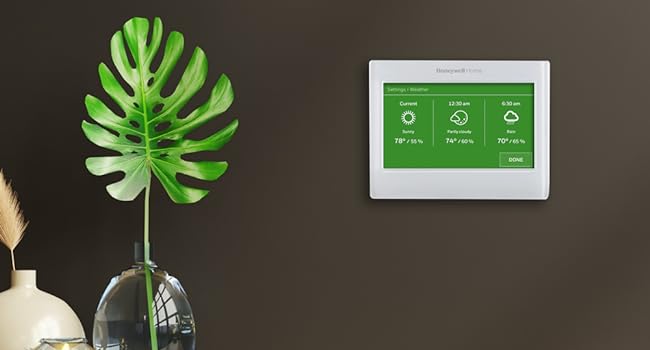 RTH9600WF Weather Control Screen
