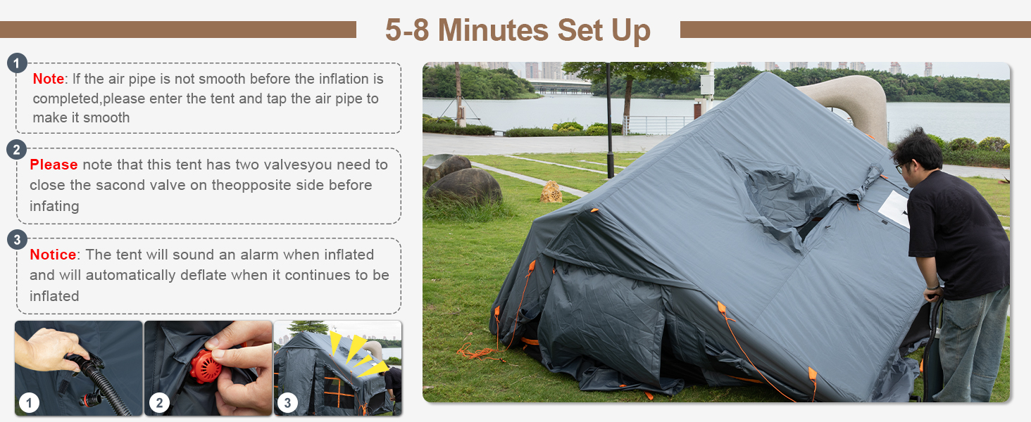Inflatable Tent with Dormer