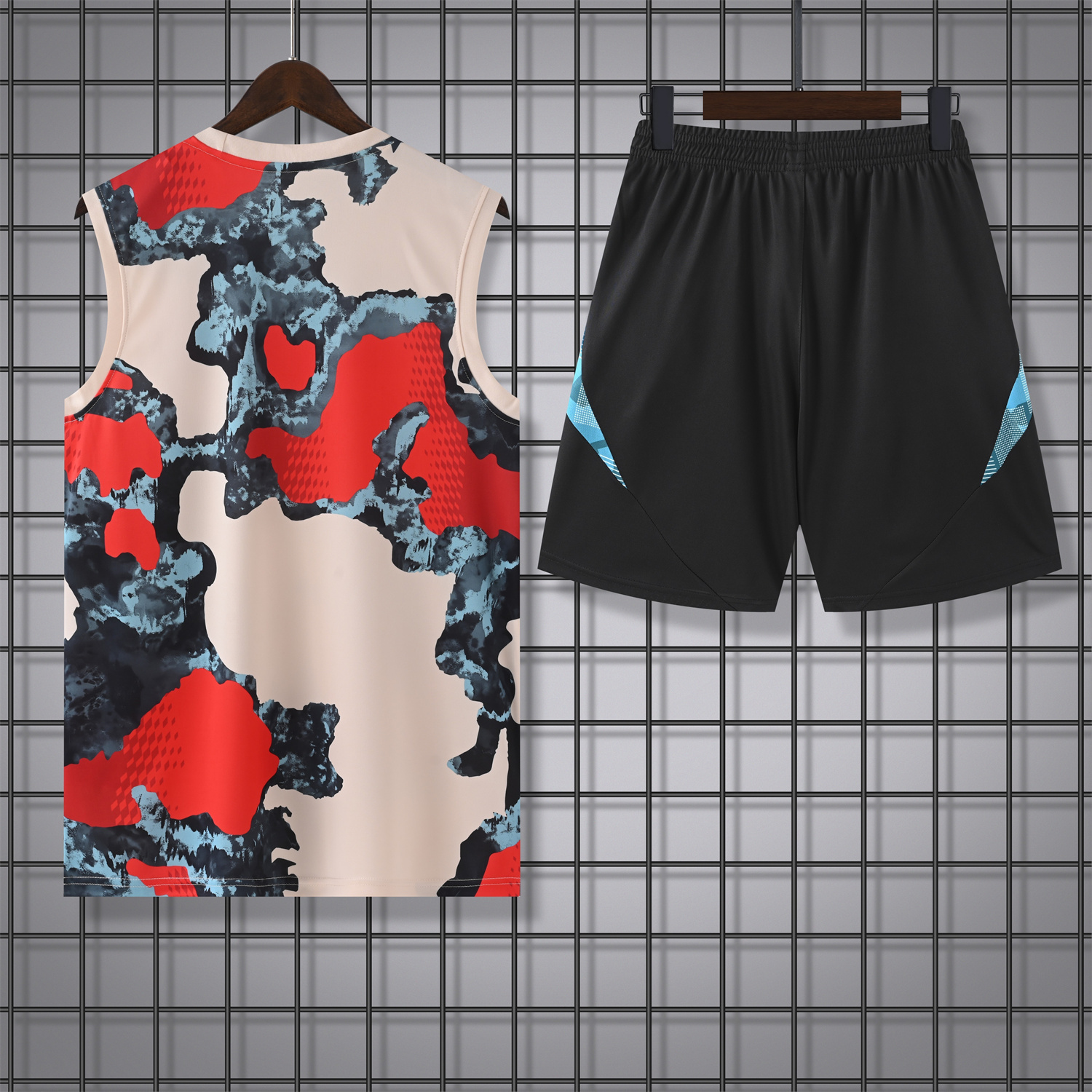 UltraTrikot-Bayern Munich 24-25 Pre-Match Vest Training Set - CamouflageTop & Black Shorts