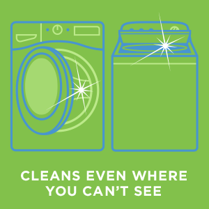 Cleans even where you can't see.