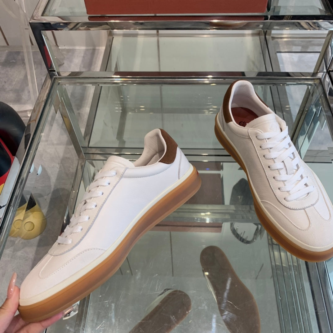 LP TENNIS WALK SNEAKERS WHITE CALFSKIN、mysite、Cacoeks
