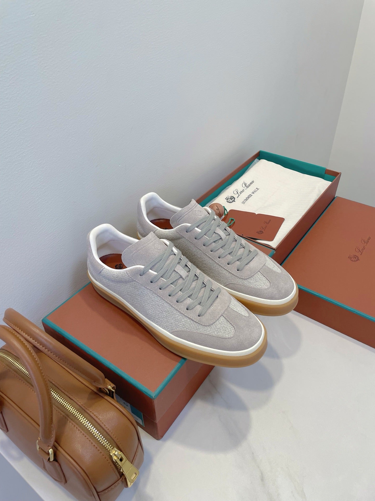 SNEAKERS IN METAL GREY SUEDE WITH CANVAS、mysite、Cacoeks