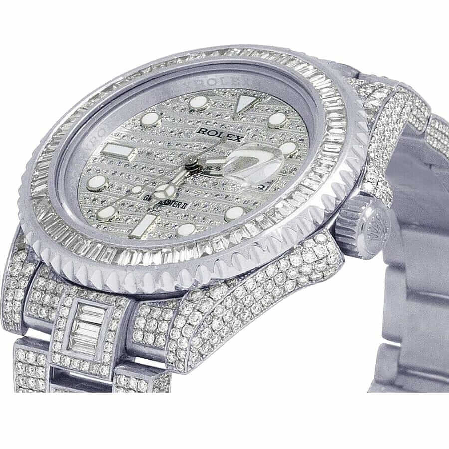 rolex gmt master ii custom diamond set 116710ln iced out