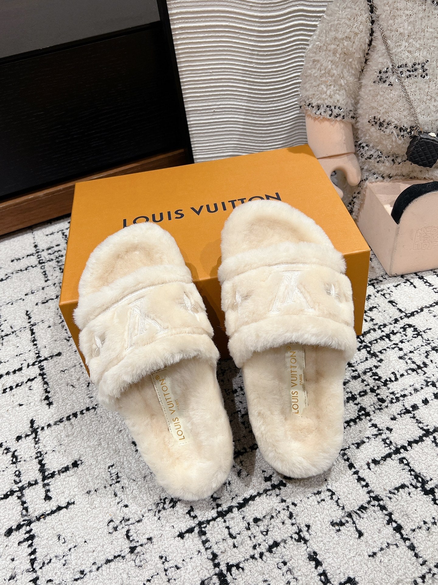 SLIPPER IN BEIGE BISQUE FLEECE、mysite、Cacoeks