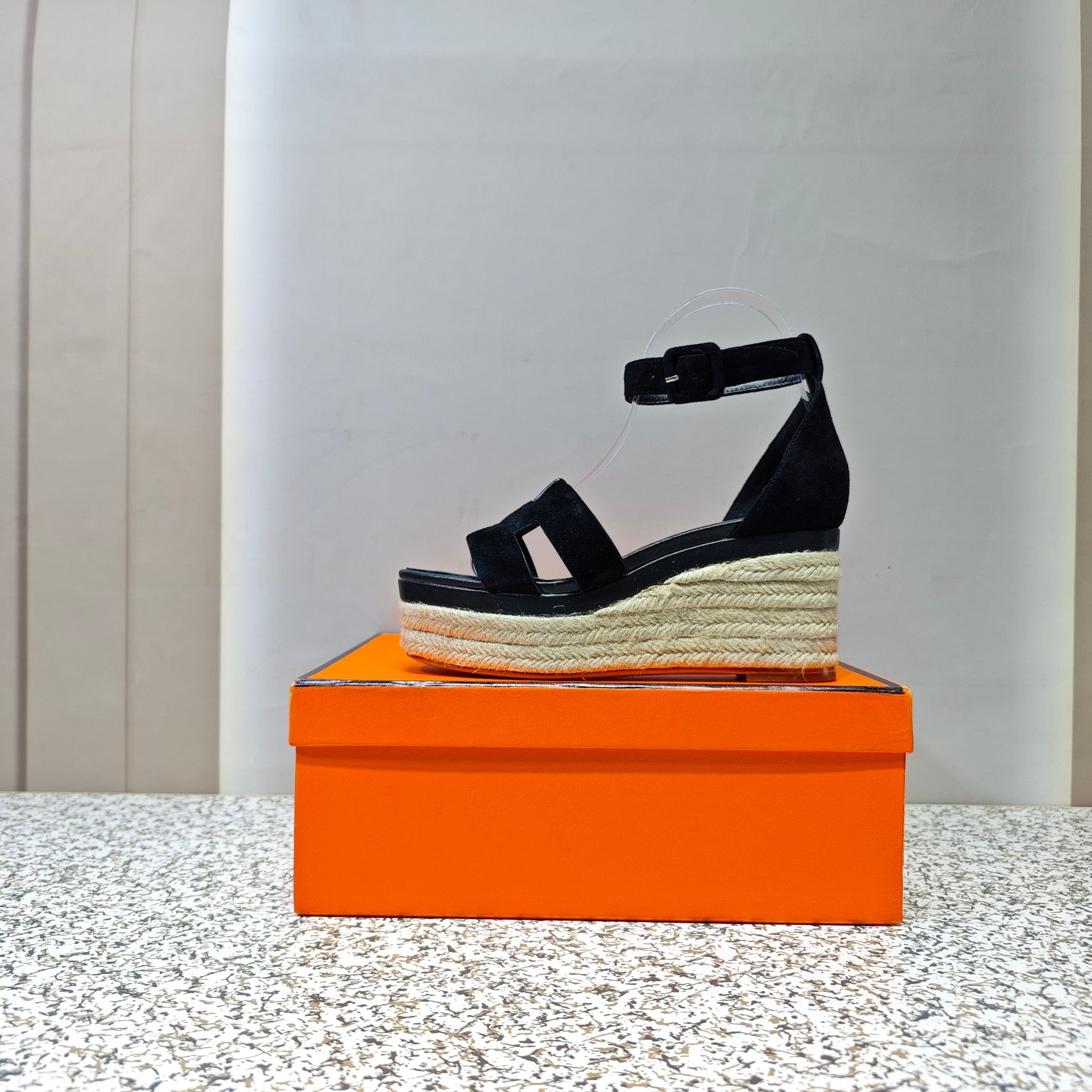 ELDA ESPADRILLE 80 BLACK SUEDE、mysite、Cacoeks