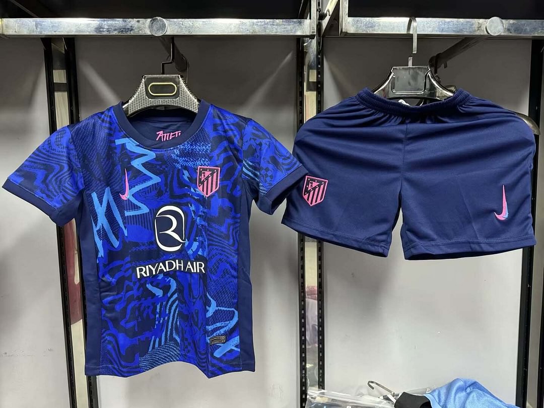 24/25 Atletico Madrid Third Away Soccer Jersey Kids Size Suit-mysite Custom Football Kit- Nextkits