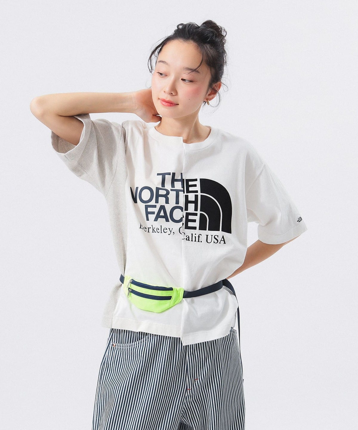 BEAMS x THE NORTH FACE PURPLE LABEL Asymmetric Logo T-shirt 25SS