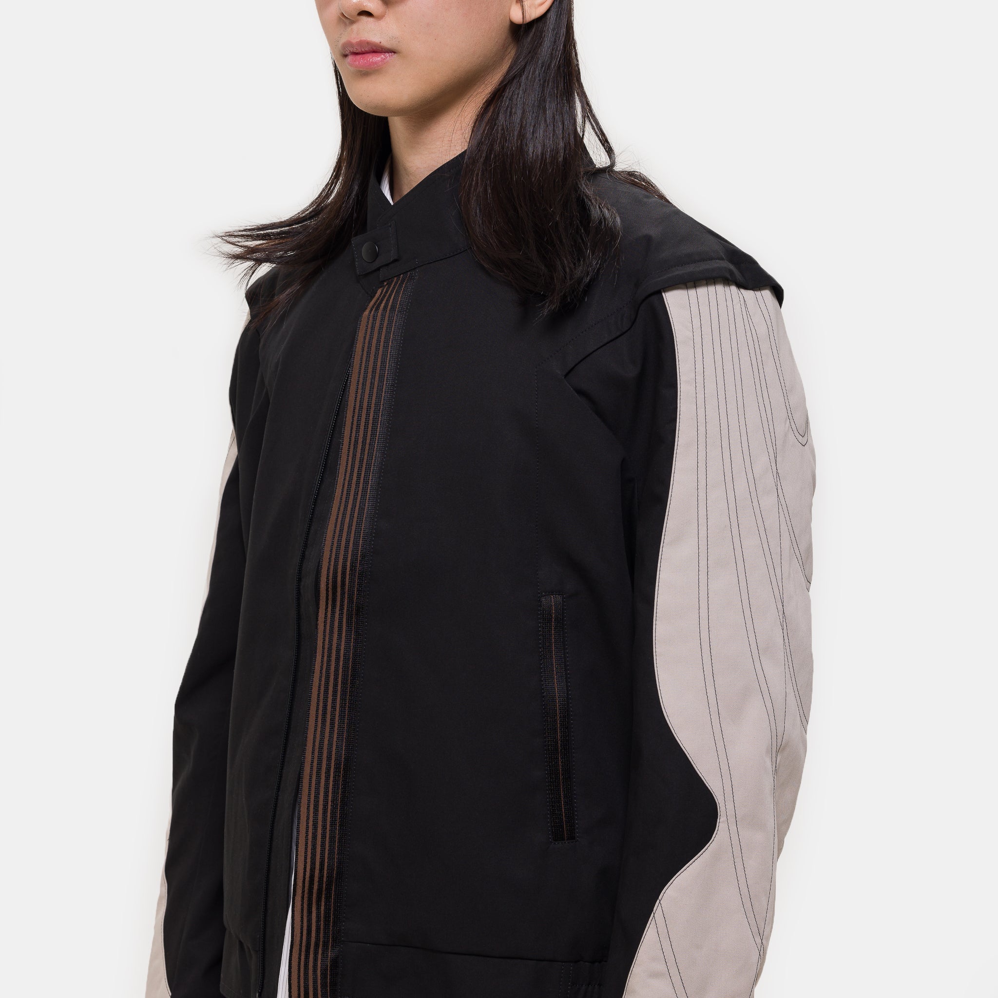 Solix Jacket in Black Sable/Seedpearl