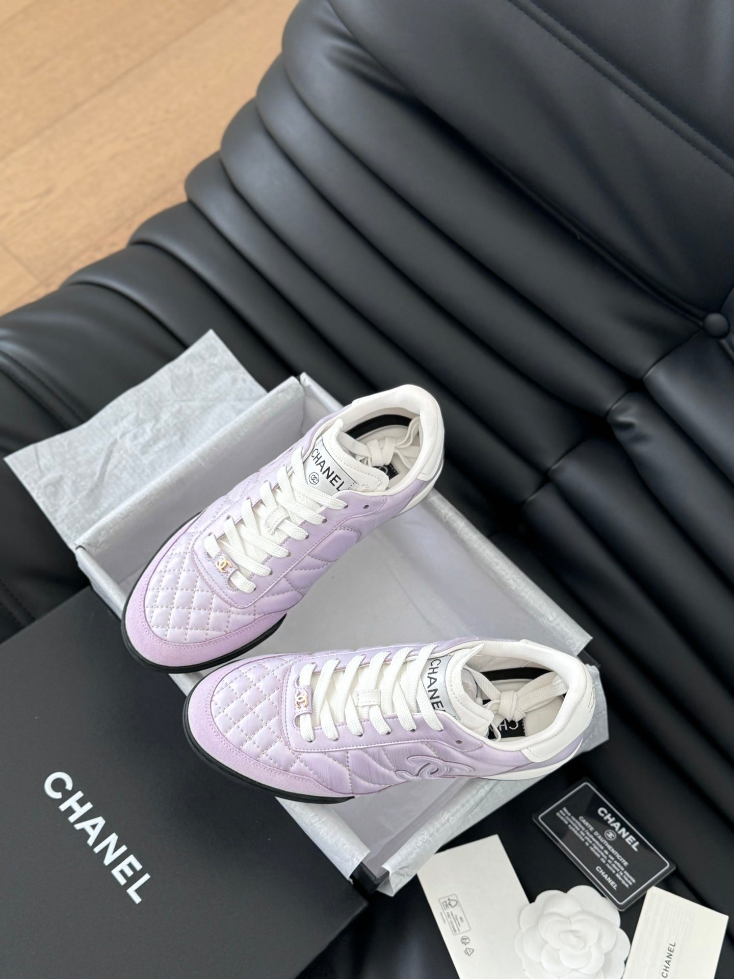 CC SNEAKER IN PALE PURPLE MIX WHITE EMBROIDERED LAMBSKIN、mysite、Cacoeks