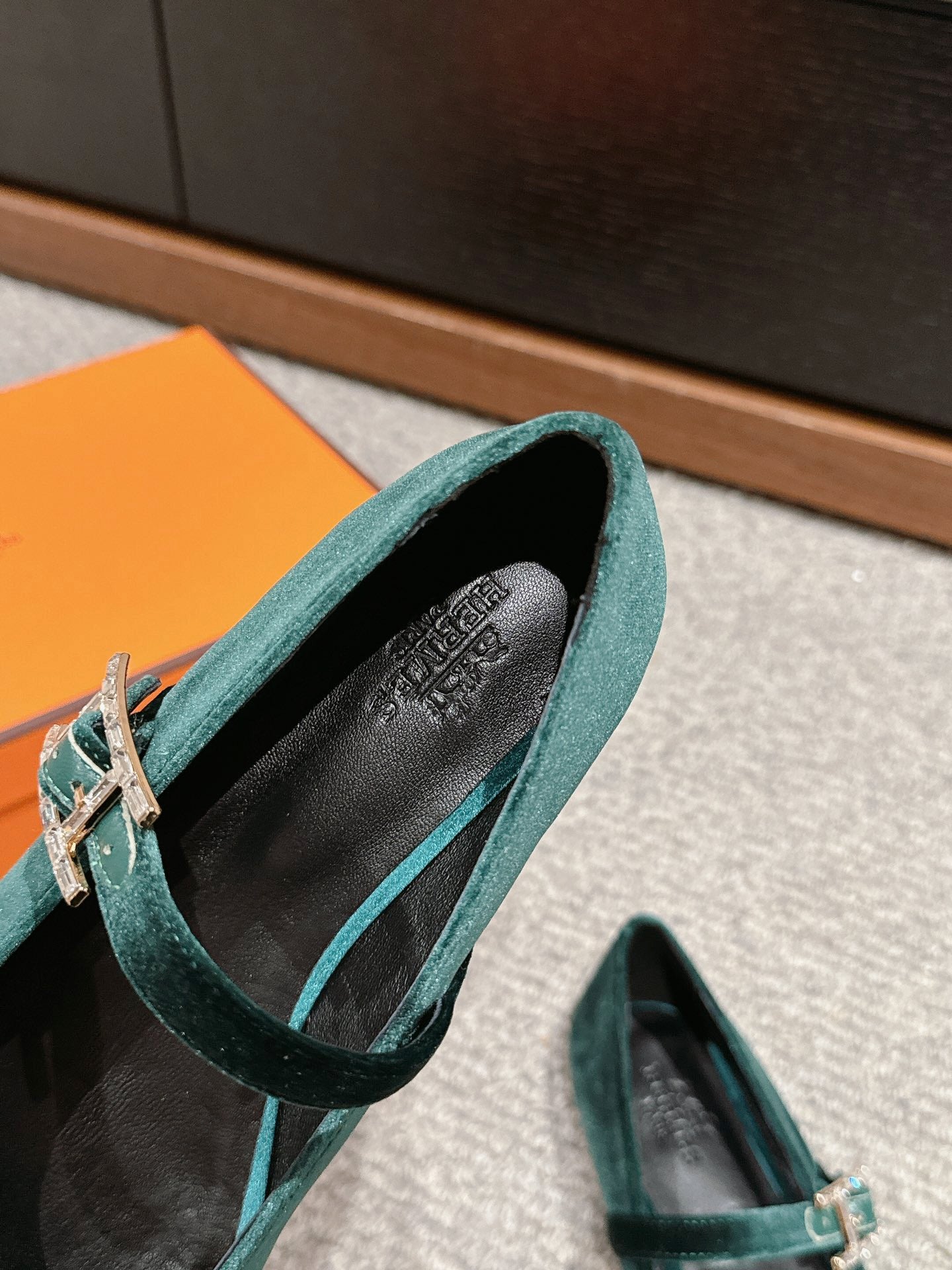 JANE BALLET FLAT CASTLETON GREEN VELVET、mysite、Cacoeks